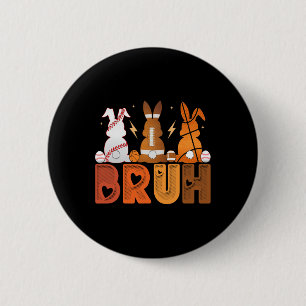Badge Rond 5 Cm Bysketbyll Bysebyll Footbyll Sport Pâques Bunny Ra