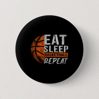 Badge Rond 5 Cm Bysketbyll Lecteur Manger Sleep Bysketbyll Répéter