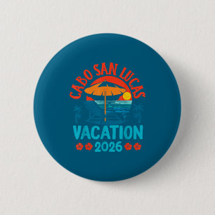 Badge Rond 5 Cm Cabo San Lucas Mexique 2026 Vacances de Famille Pl