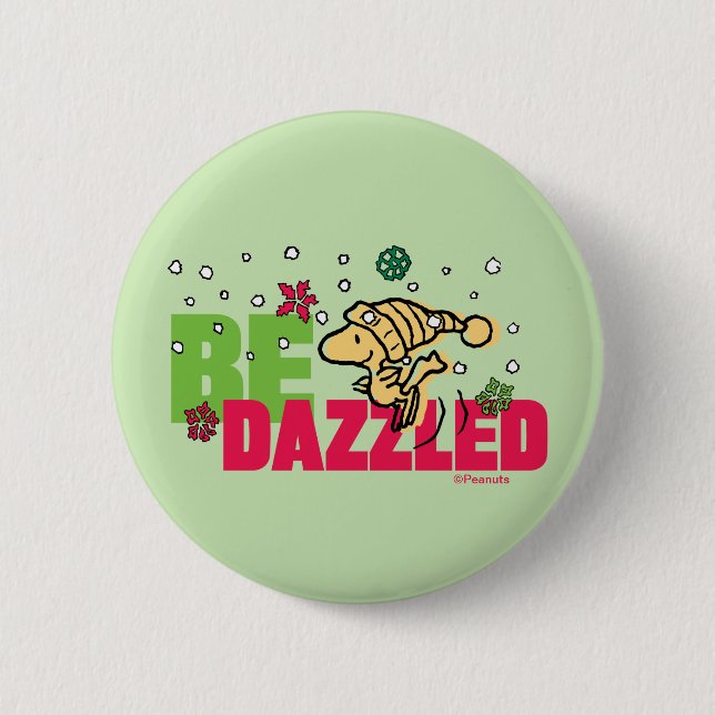 Badge Rond 5 Cm cacahuètes | Bois de Noël Eblouissez (Devant)