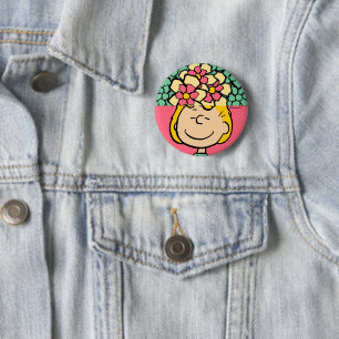 Badge Rond 5 Cm cacahuètes   Moitié et demi-fleurs Sally