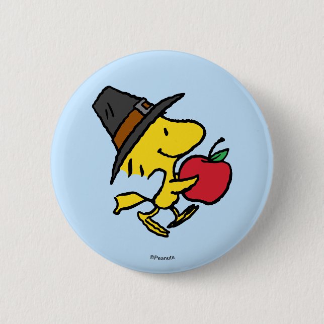 Badge Rond 5 Cm cacahuètes | Pèlerin des bois (Devant)