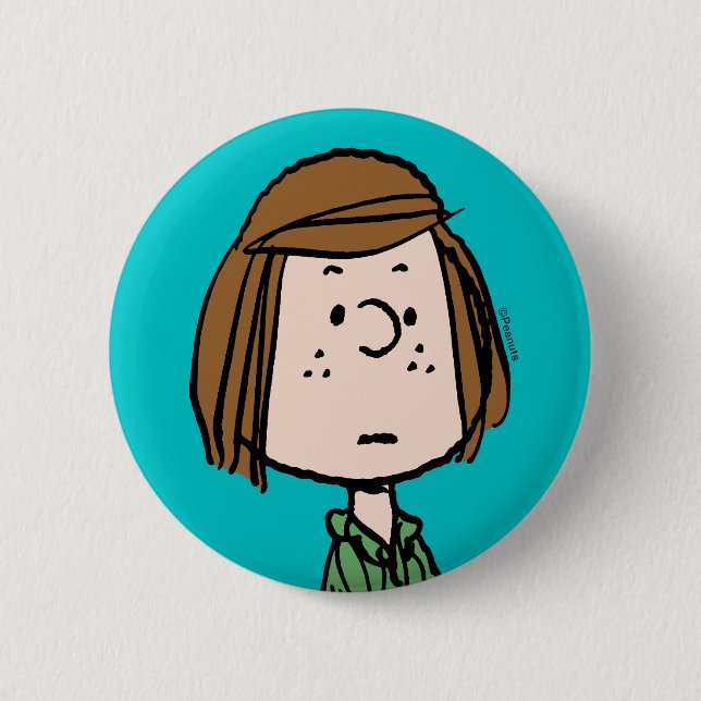 Badge Rond 5 Cm cacahuètes | Peppermenthe Patty assis (Devant)