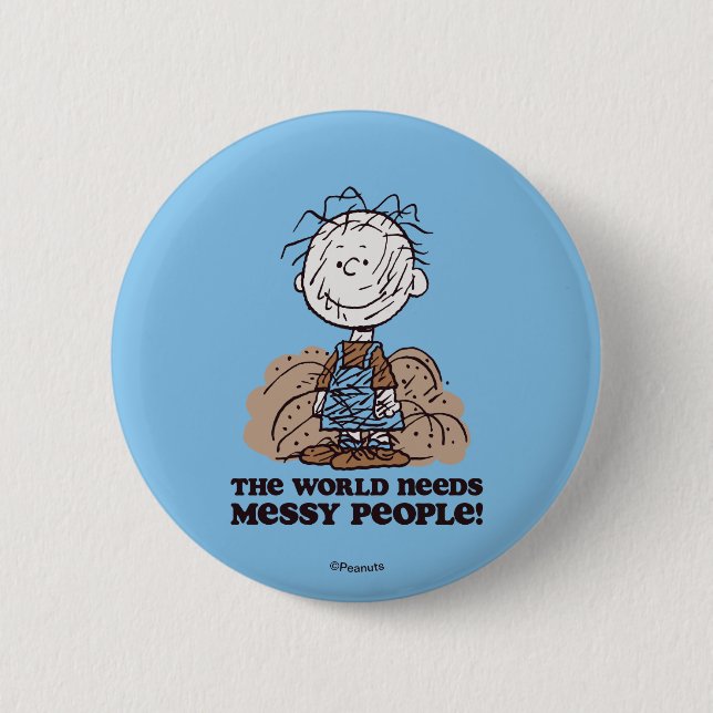 Badge Rond 5 Cm cacahuètes | Pigpen Le Monde A Besoin De Gens Maud (Devant)