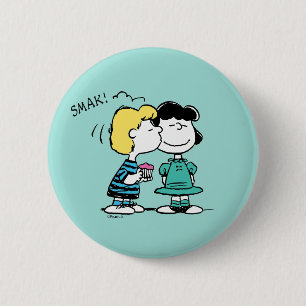 Badge Rond 5 Cm cacahuètes Saint Valentin Lucy & Schroeder Kis