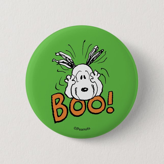 Badge Rond 5 Cm cacahuètes | Snoopy Boo (Devant)