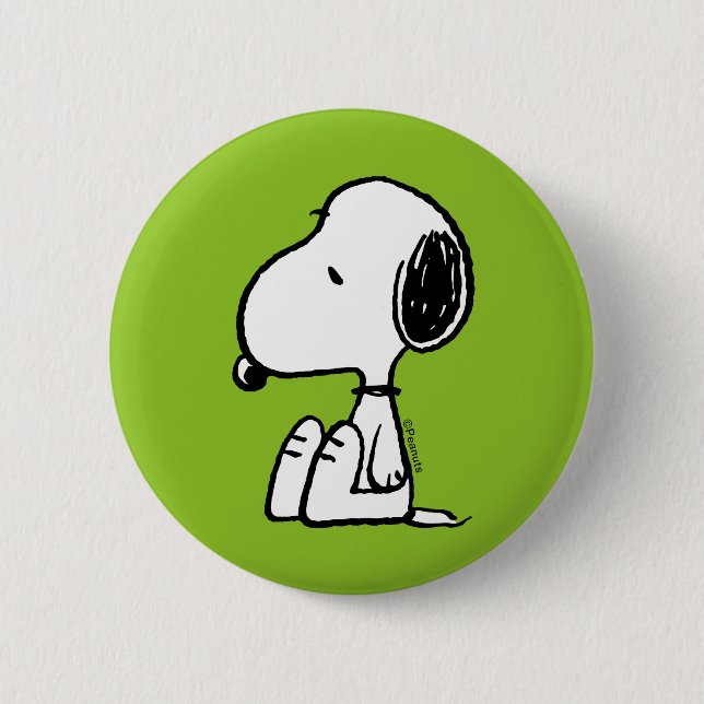 Badge Rond 5 Cm cacahuètes | Snoopy En Bas (Devant)