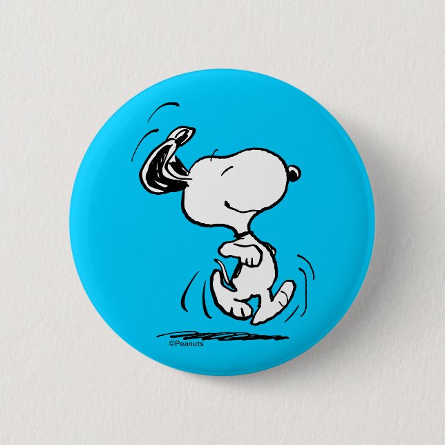 Badge Rond 5 Cm cacahuètes | Snoopy Happy Dance (Devant)
