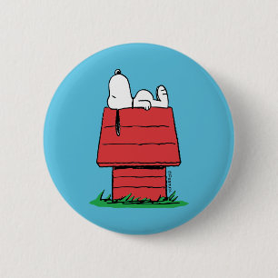 Badge Rond 5 Cm cacahuètes Snoopy Napping