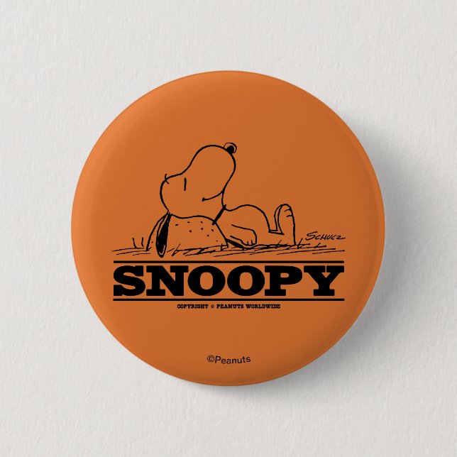 Badge Rond 5 Cm cacahuètes | Snoopy Reest Break (Devant)