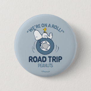 Badge Rond 5 Cm cacahuètes Snoopy & Woodstock Road Triage