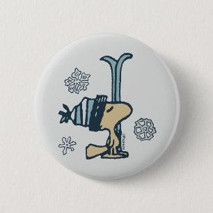 Badge Rond 5 Cm cacahuètes   Woodstock Ski Pro