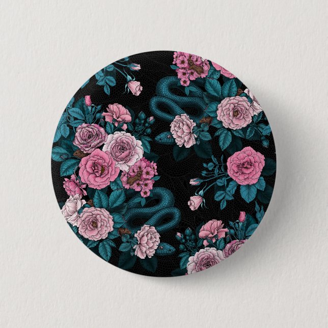 Badge Rond 5 Cm Caché en rose 2 (Devant)