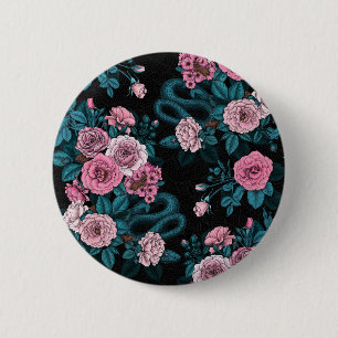 Badge Rond 5 Cm Caché en rose 2