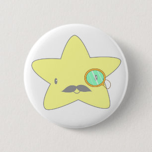 Badge Rond 5 Cm cachette d'étoile