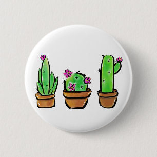 Badge Rond 5 Cm Cactus cactus cactus succulents