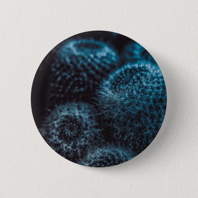 Badge Rond 5 Cm Cactus foncé (Devant)