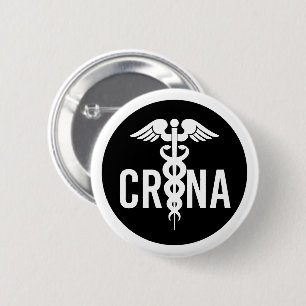 Badge Rond 5 Cm Cadeau anesthésiste certifié CRNA