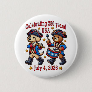 Badge Rond 5 Cm Cadeau commémoratif du 250e anniversaire des États