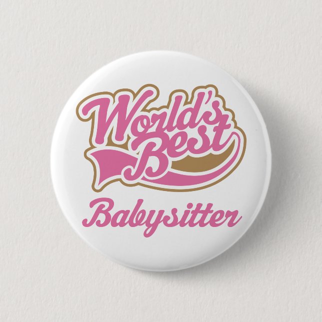 Badge Rond 5 Cm Cadeau de babysitter (Devant)