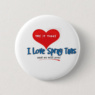 Badge Rond 5 Cm Cadeau de bronzage de jet ou produits