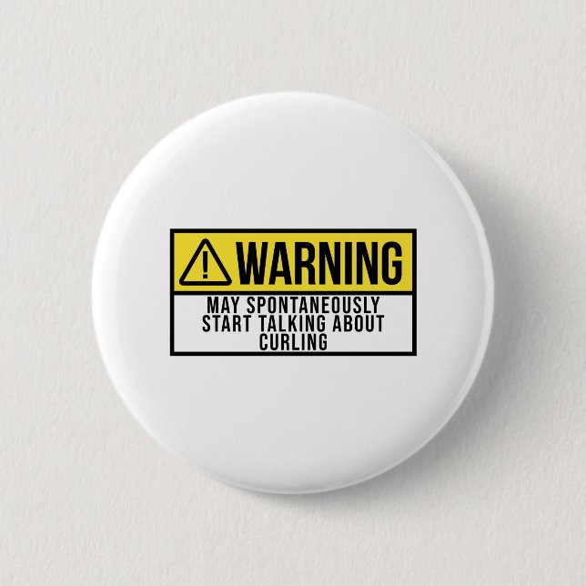 Badge Rond 5 Cm Cadeau de curling - Curler Dit Drôle (Devant)