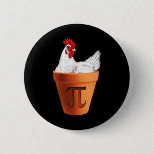Badge Rond 5 Cm Cadeau de jour de Pi au poulet pour hommes femmes