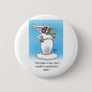Badge Rond 5 Cm Cadeau de mode Heavenant Humour Angel!