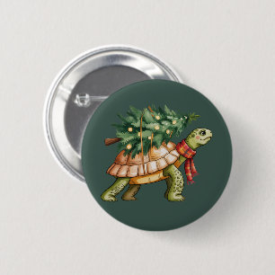 Badge Rond 5 Cm Cadeau de Noël pour amateur de tortues marines Arb