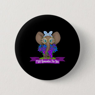Badge Rond 5 Cm Cadeau de sensibilisation à l'éléphant mignon Heim