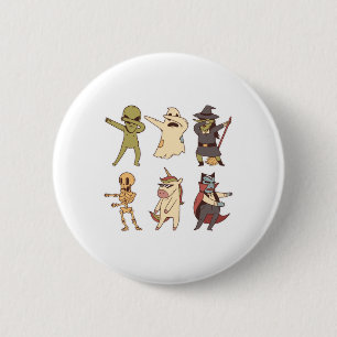 Badge Rond 5 Cm Cadeau d'équipe de Halloween Dabbing Flossing pour
