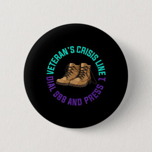 Badge Rond 5 Cm Cadeau du Mois de la sensibilisation des vétérans