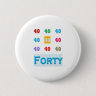 Badge Rond 5 Cm cadeau ÉLÉGANT quarantième quarantième