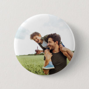 Badge Rond 5 Cm Cadeau personnalisé avec photo complète Papa Père