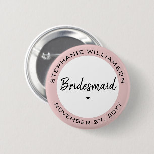 Badge Rond 5 Cm Cadeau personnalisé de demoiselle d'honneur minima