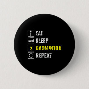 Badge Rond 5 Cm Cadeau pour joueur de badminton 