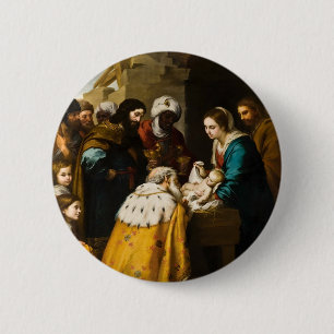 Badge Rond 5 Cm Cadeaux actuels de Jésus de Magi