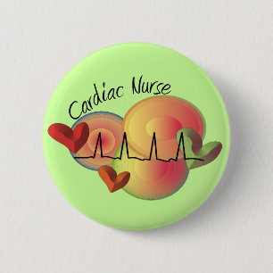 Badge Rond 5 Cm Cadeaux cardiaques d'infirmière