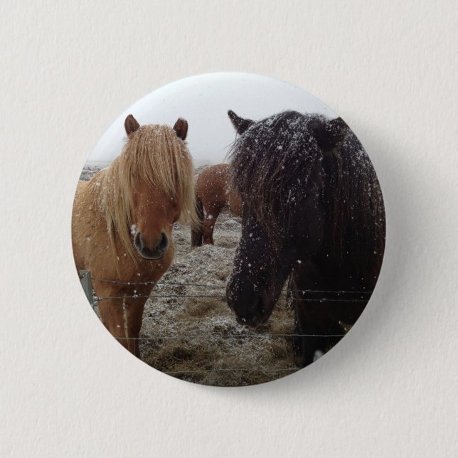 Badge Rond 5 Cm Cadeaux Cheval et Rider, Personnalisé (Devant)