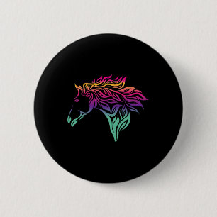 Badge Rond 5 Cm Cadeaux Cheval Pour Filles. Équitation8