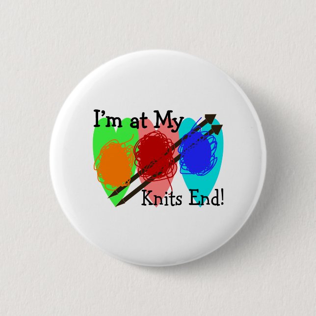 Badge Rond 5 Cm Cadeaux d'amants de Knit (Devant)