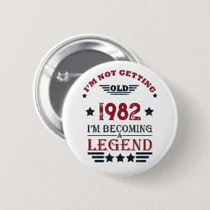 Badge Rond 5 Cm Cadeaux d'anniversaire vintages personnalisés