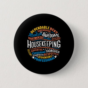 Badge Rond 5 Cm Cadeaux d'appréciation ménagère Service De l'envir