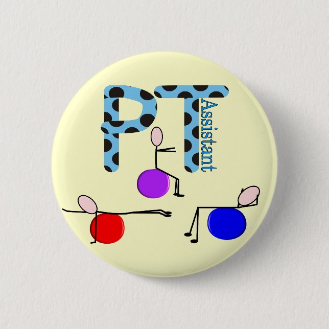 Badge Rond 5 Cm Cadeaux d'assistant de physiothérapie (Devant)