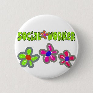Badge Rond 5 Cm Cadeaux d'assistant social