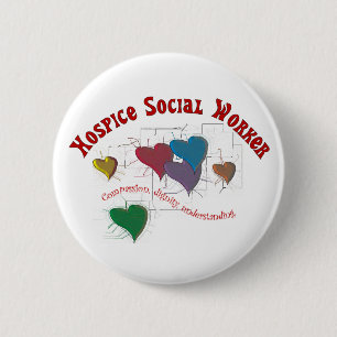 Badge Rond 5 Cm Cadeaux d'assistant social d'hospice