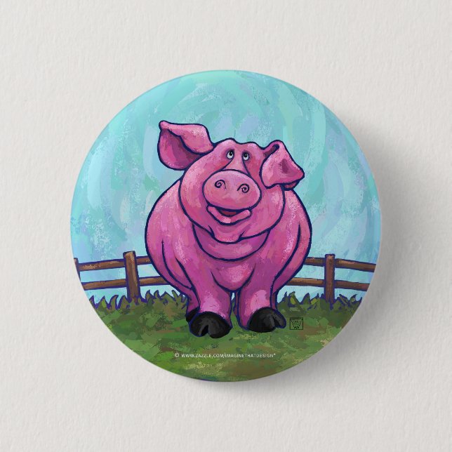 Badge Rond 5 Cm Cadeaux de cochon & Accessoires (Devant)