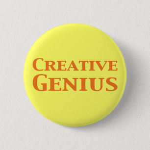 Badge Rond 5 Cm Cadeaux de génie créatif