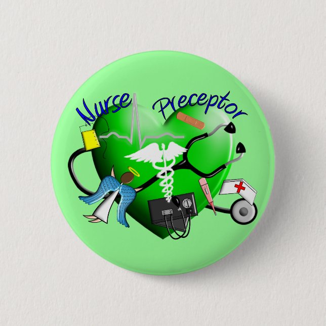 Badge Rond 5 Cm Cadeaux de maître d'infirmière (Devant)