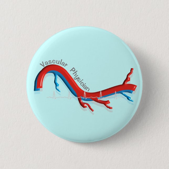 Badge Rond 5 Cm Cadeaux de médecins vasculaires uniques (Devant)